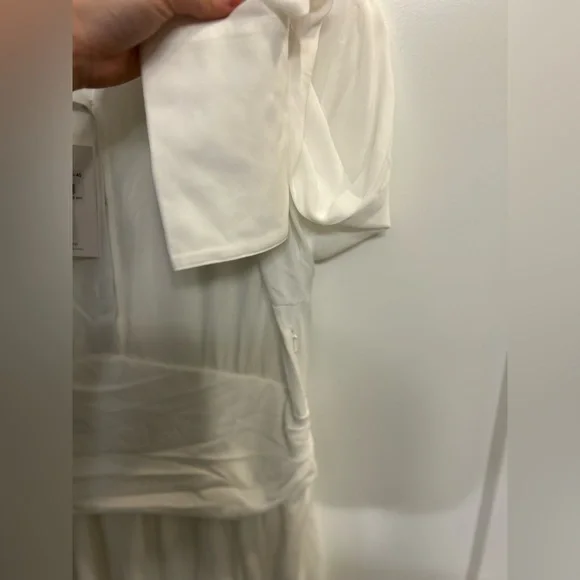 NWT Bardot Justina Mini Long Sleeve White Dress - Picture 8 of 12